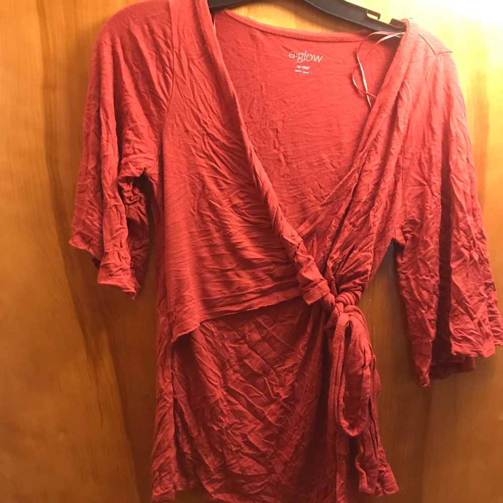 Maternity wrap shirt